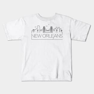 New Orleans Minimal Skyline Kids T-Shirt